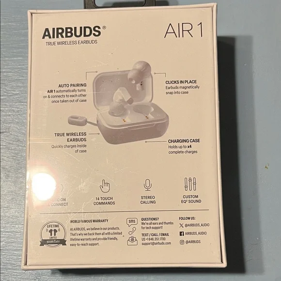 NIB!!! AIR1 True Wireless Earbuds - White - Picture 2 of 4